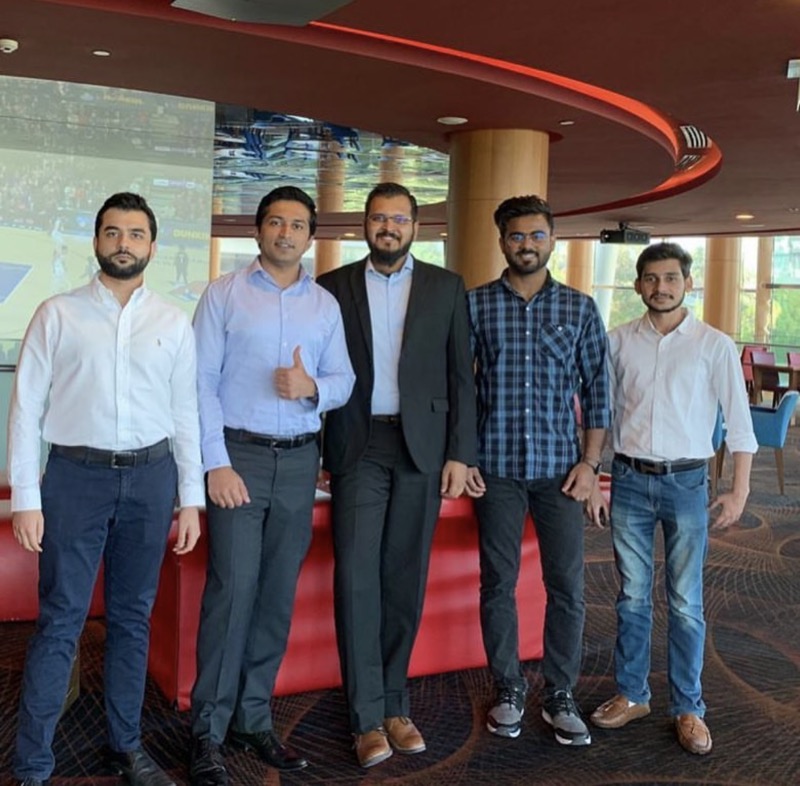 Three of the Conceptualize team with the Meydan Golf team